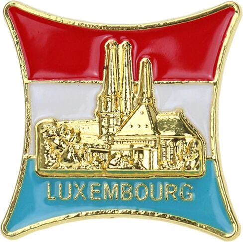 National Flag Enamel Pin, Gold Metal Cathedral Building Brooch Badge, 1.06 Inch in Saudi Arabia