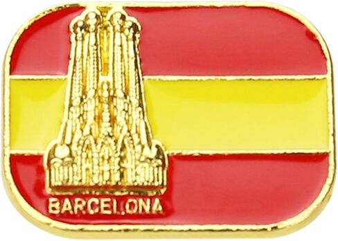 National Flag Enamel Pin, Gold Metal Cathedral Building Brooch Badge, 1.06 Inch in Saudi Arabia