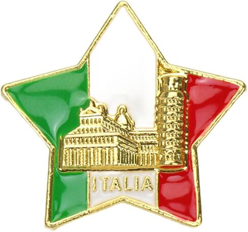National Flag Enamel Pin, Gold Metal Cathedral Building Brooch Badge, 1.06 Inch in Saudi Arabia