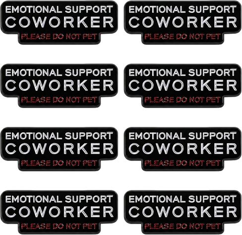 8PCS Emotional Support Coworker Pin, Workplace Motivation Accessory, Black Lapel Pins, Office Desk Decor, Professional Encouragement Badge, Team Building Gift, Employee Appreciation Item, Durable Metal Construction in Saudi Arabia