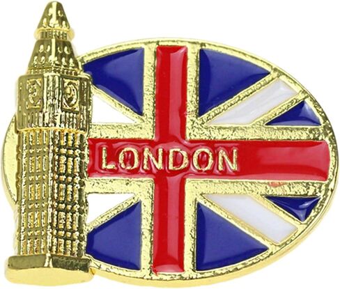 National Flag Enamel Pin, Gold Metal Cathedral Building Brooch Badge, 1.06 Inch in Saudi Arabia
