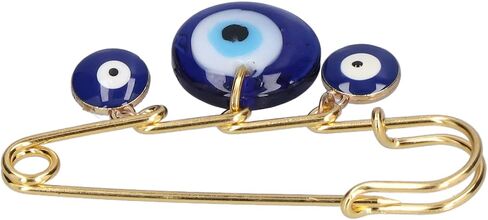 Dioche Pin Bracelet Evil Blue Eye Clothing Pins - Golden Multifunctional Brooch Safety Pins for Women, Perfect for Clothes, Bag & Scarf Decoration in Saudi Arabia