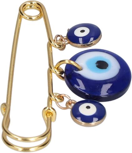Dioche Pin Bracelet Evil Blue Eye Clothing Pins - Golden Multifunctional Brooch Safety Pins for Women, Perfect for Clothes, Bag & Scarf Decoration in Saudi Arabia