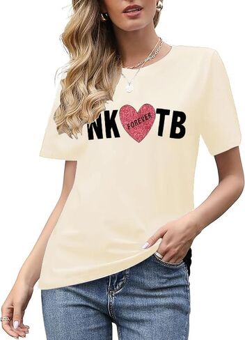 Contry Music Shirt Concert Shirts: Nk Forever TB Letter Printed 80s Outfits Casual Short Sleeve Outfits in Saudi Arabia