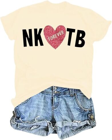 Contry Music Shirt Concert Shirts: Nk Forever TB Letter Printed 80s Outfits Casual Short Sleeve Outfits in Kuwait