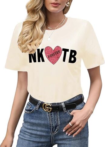 Contry Music Shirt Concert Shirts: Nk Forever TB Letter Printed 80s Outfits Casual Short Sleeve Outfits in Kuwait