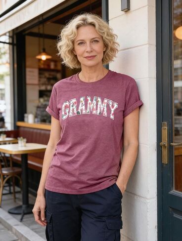 Grandma Shirts for Women: Grammy Tshirts Funny Tops Casual Crewneck Short Sleeve Tees in Kuwait