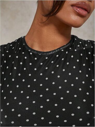 Milumia Women's Polka Dots Mesh Maxi Tank Dress Elegant Sleeveless Bodycon Long Dresses in Saudi Arabia