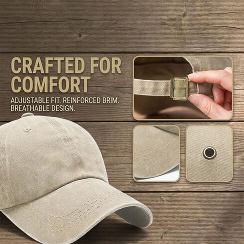 Baseball Cap Golf Dad Hat Adjustable Original Classic Low Profile Cotton Hat Unconstructed Plain Cap Men Women - Beige in Kuwait