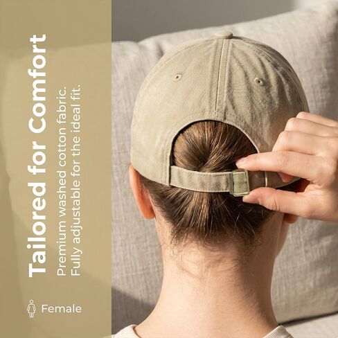 Baseball Cap Golf Dad Hat Adjustable Original Classic Low Profile Cotton Hat Unconstructed Plain Cap Men Women - Beige in Kuwait