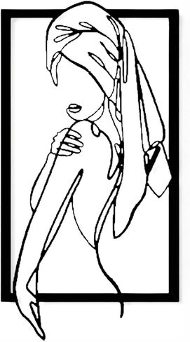 VALINSKY Feminine Line Art Wall Decor Minimalist Line Art Home Wall Art Metal Wall Decor Home Decor Woman Body Shape Art for Bathroom Decor Female Bathroom Decor Living Room Bedroom Decor in Saudi Arabia