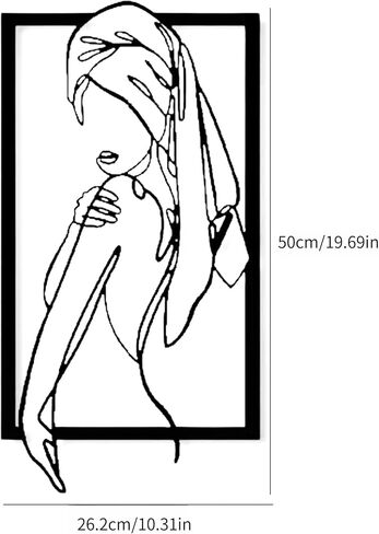 VALINSKY Feminine Line Art Wall Decor Minimalist Line Art Home Wall Art Metal Wall Decor Home Decor Woman Body Shape Art for Bathroom Decor Female Bathroom Decor Living Room Bedroom Decor in Saudi Arabia