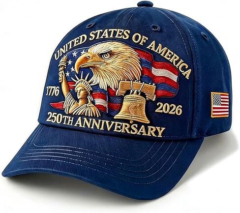 250 Anniversary USA hat, Adjustable Patriotic Embroidered Baseball Cap, Patriot Cap 1776-2026 Bicentennial Gift for Men Women in Saudi Arabia