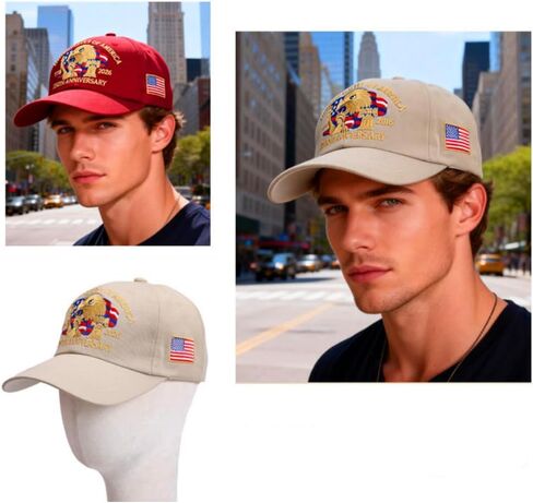 250 Anniversary USA hat, Adjustable Patriotic Embroidered Baseball Cap, Patriot Cap 1776-2026 Bicentennial Gift for Men Women in Kuwait