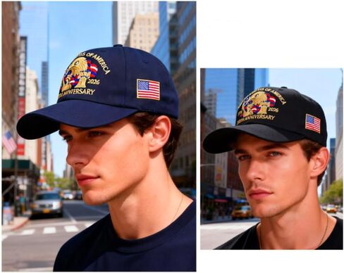 250 Anniversary USA hat, Adjustable Patriotic Embroidered Baseball Cap, Patriot Cap 1776-2026 Bicentennial Gift for Men Women in Kuwait