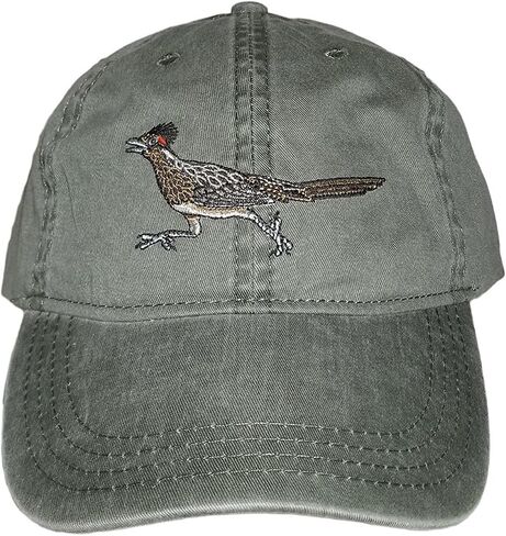 Tom's Bird Feeders Roadrunner Embroidered Cotton Cap Green in Saudi Arabia