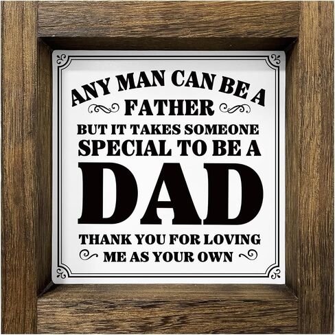 Birthday Gift for Dad, Fathers Day Present for Dad Papa Husband, Wood Sign for Fathers Day Decorations, Sentimental Gifts for Father from Son Daughter, Gifts for Husband from Wife in Saudi Arabia