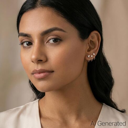 Gold Backless Half Hoop Earrings for Women Stay Closed Open Hoop Earrings Small Lightweight Earrings Mutiple Piercing No Back Poke Free Comfort Fit Sleep in Summer in Kuwait