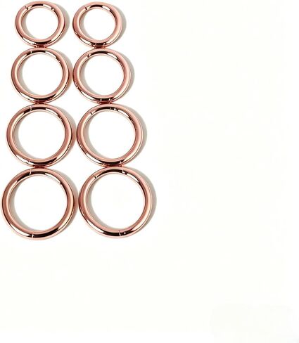4 Pairs Earrings Sets 14 K Gold- Pated Stainless Steel Hoop Earrings for Women Rose Red Color (8-10-12-14MM) in Kuwait