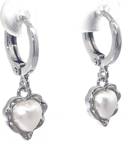 Eternal Pearl Huggie Earrings for Women, Gold Plated Brass Minimalist Pearl Drop Earrings, 12mm Small Hoop Earrings for Daily Wear, Hypoallergenic Non-Tarnish Jewelry Gift in Saudi Arabia