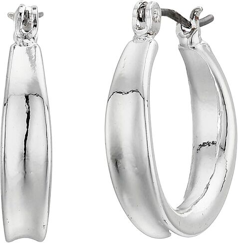 Napier Women's Silver-Tone Small Clickit Hoop Earrings, 0 in Saudi Arabia