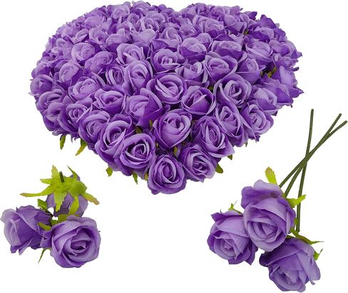Fake Flower Heads for Craft,2.5'' Gold Rose Heads Artificial Flowers,54 Pcs Silk Rose Heads Bulk,Satin Rose Heads with Stems for DIY Flower Well,Crafts Bouquest(54, Gold) in Saudi Arabia