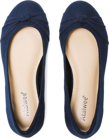 Ataiwee Women's Wide Width Flat Shoes - Comfort Dress Flats, Classic Ballet Shoes for Office. in Saudi Arabia