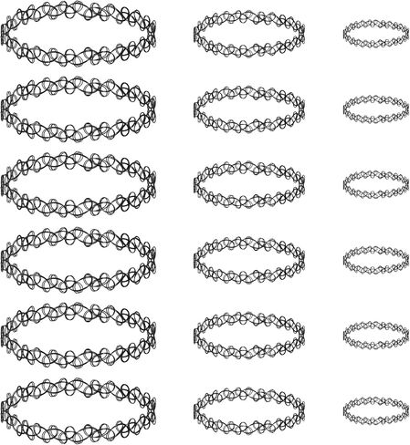 9 Pcs Tattoo Choker Necklace Bracelet Ring Set Tattoo Stretch Collection Gothic Choker Necklaces Y2K Fashion Vintage Elastic Neck Lace Stretchy Tattoos Effect Accessories for Women in Saudi Arabia