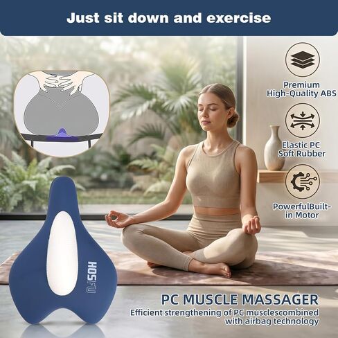 Kegel Exerciser for Men, Sit-On-Top Kegel Exerciser,Used for Bladder Support Tightening and strengthening Muscle Control Training, Hip Muscle Endurance and Kegel Relaxation Training（Blue） | easy to use in Kuwait