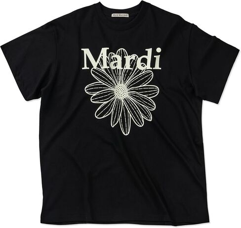 تي شيرت Mardi mercredi للجنسين برسومات FLOWERMARDI، قطن 100%، مقاس مريح، شعار جريء شامل للجنسين in Kuwait