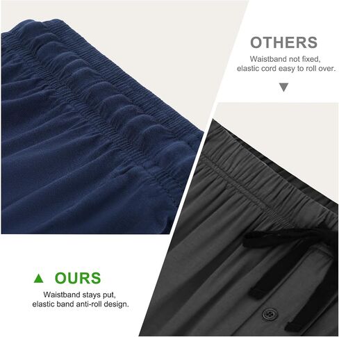 IGOLUMON Mens Pajama Shorts,Bamboo Rayon Men's Sleep Shorts,Breathable Lounge Shorts,Relaxed Fited Mens PJ Bottoms 3 Pack in Saudi Arabia