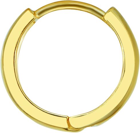 14k REAL Yellow OR White Gold 3mm Thickness Huggie Earrings (12 x 12 mm) in Kuwait