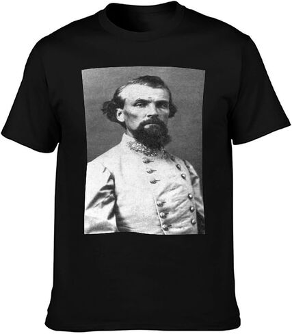 Nathan Bedford Forrest, Unisex Printed Short-Sleeve Crew Neck Cotton T-Shirt by a U.S. Civil War General in Kuwait