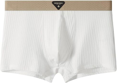 Mens Underwear Cotton Boxer Shorts - Breathable Soft Comfortable Boxers for Men with Striped Texture in Kuwait