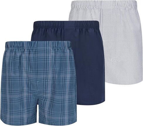 TAHARI Woven Boxers for Men Pack of 3 Underwear, Comfy Woven Cotton-Poly Mens Boxer Pack of 3 in Saudi Arabia