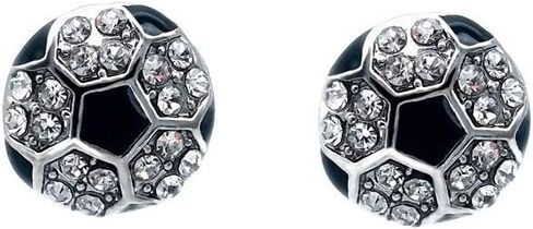 6 Pair Upgrade Unique Rhinestone Stud Earrings Cute Basketball Volleyball Baseball Football Rugby Shiny Crystal Sport Earrings for Women Gift in Saudi Arabia
