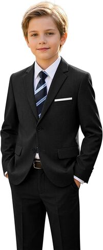 Boys Suit Slim Fit 5 Piece Suits for Kids Tuxedo Wedding Ring Bearer Outfit Boy Formal Dresswear Suit Set in Saudi Arabia