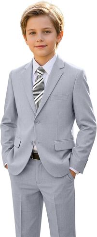 Boys Suit Slim Fit 5 Piece Suits for Kids Tuxedo Wedding Ring Bearer Outfit Boy Formal Dresswear Suit Set in Saudi Arabia