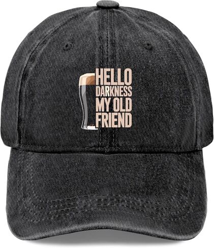 Hello Darkness My Old Friend Stout Beer Lover Hat Men Funny Dad Hat Gifts for Women in Saudi Arabia