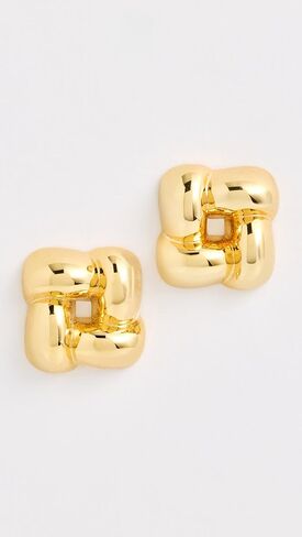 JENNY BIRD Women's Small Woven Square Earrings in Saudi Arabia