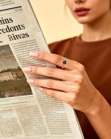 Silver Tiger Eye Open Ring Statement Cool Stone Adjustable Rings for Women Grunge Jewelry in Saudi Arabia