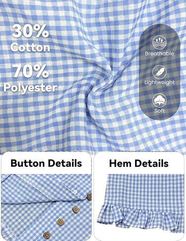 Women’s Gingham Ruffled Sleeveless Button Down Blouse in Saudi Arabia