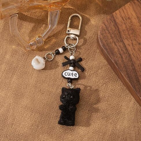 3 Pcs Aesthetic Y2K Keychain Bunny Cat Keychain Pendant Star bow baseball pendant Bag Charms Backpack Handbag Charms in Saudi Arabia
