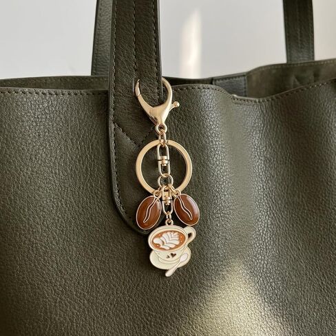 Coffee Keychain - Latte Cup Beans Keychains Bag Charms for Women,Drink KeyChains Gifts for Coffee Lovers，Friends，Sons，Family，Girls，Boys in Saudi Arabia