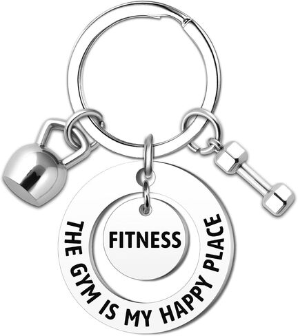 Gym Gifts for Women Gym Keychain Workout Gifts for Men Women Dumbbell Bodybuilding Keychain Crossfit Fitness Accessories for Trainer Bodybuilder Sports Lover Keepsake in Saudi Arabia