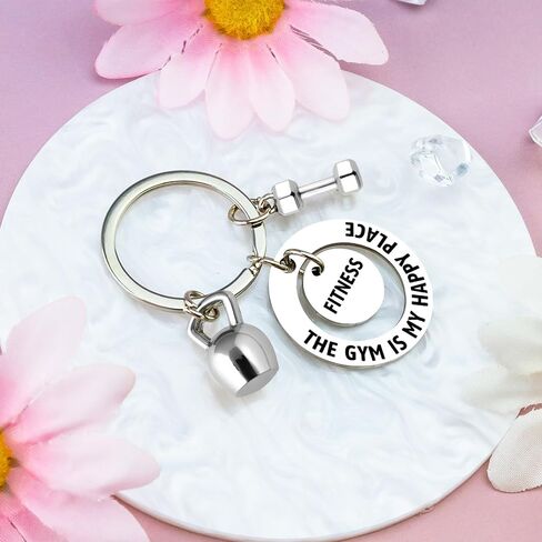 Gym Gifts for Women Gym Keychain Workout Gifts for Men Women Dumbbell Bodybuilding Keychain Crossfit Fitness Accessories for Trainer Bodybuilder Sports Lover Keepsake in Saudi Arabia