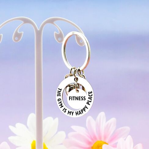 Gym Gifts for Women Gym Keychain Workout Gifts for Men Women Dumbbell Bodybuilding Keychain Crossfit Fitness Accessories for Trainer Bodybuilder Sports Lover Keepsake in Saudi Arabia