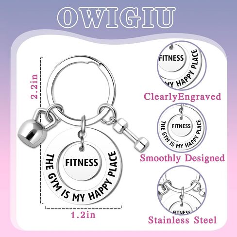 Gym Gifts for Women Gym Keychain Workout Gifts for Men Women Dumbbell Bodybuilding Keychain Crossfit Fitness Accessories for Trainer Bodybuilder Sports Lover Keepsake in Saudi Arabia