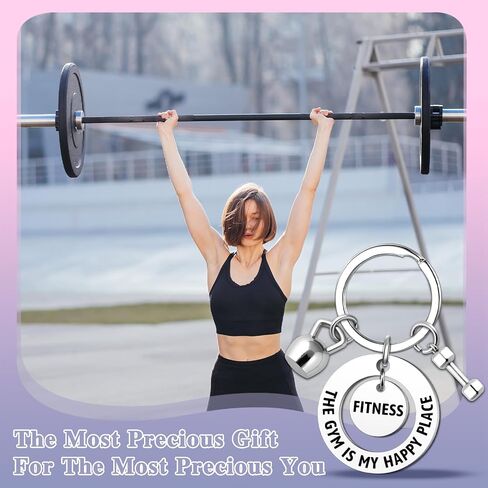 Gym Gifts for Women Gym Keychain Workout Gifts for Men Women Dumbbell Bodybuilding Keychain Crossfit Fitness Accessories for Trainer Bodybuilder Sports Lover Keepsake in Saudi Arabia