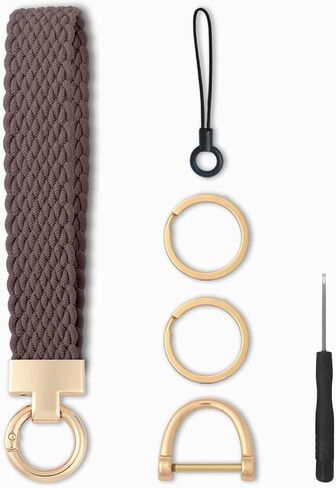 Seorsok Keychain Wristlet,Braided Wrist Strap Bracelet for Women & Men,Stretchy Key Chain for Car Keys Chain with D Ring in Saudi Arabia
